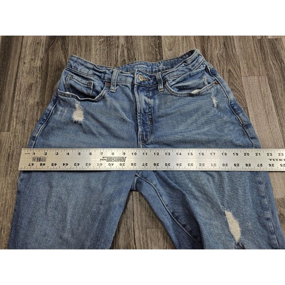(3/$35) Old Navy Jeans Womens 8 Curvy O.G. Straight Secret Smooth Distressed - Picture 7 of 10